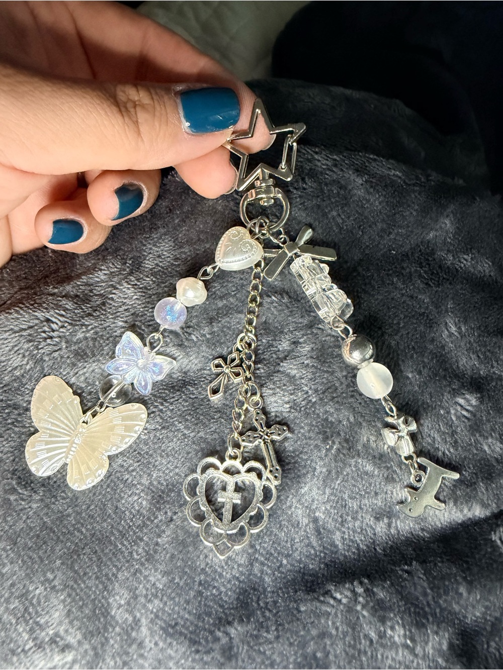 Silver Butterfly Charm Pendant - charm/keychain - Picture 3 of 3